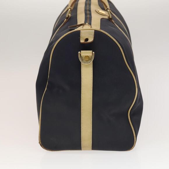 DIOR Sports Boston Bag Leather Pvc Navy Gold - Picture 5 of 12